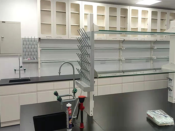 全鋼實驗臺帶吊柜灰白 全鋼實驗臺帶吊柜灰白