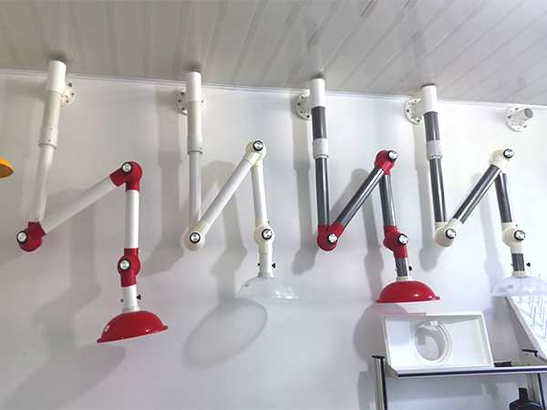 實驗室萬向排氣罩PP三節可調化驗室 實驗室抽氣罩